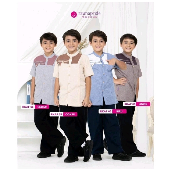 KOKO ANAK LENGAN PENDEK SATU SET CELANA BAHAN ADEM by RAUNA