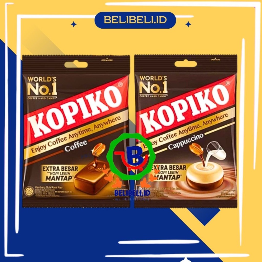 

Permen Kopiko 175gr isi 50 pcs - Permen Manis Permen Kopi cappucino