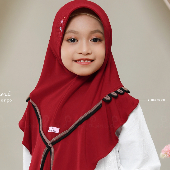 Jilbab Anak Couple Kerudung Instan Hijab Bergo Andini Kid Linalivia