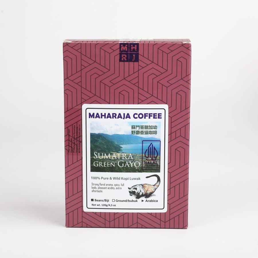 

Maharaja Kopi Luwak Wild Arabika Sumatra Green GAYO 120g