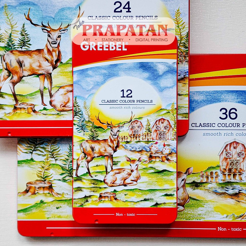 

Pensil Warna Greebel Classic METAL TIN case | Color Pencil