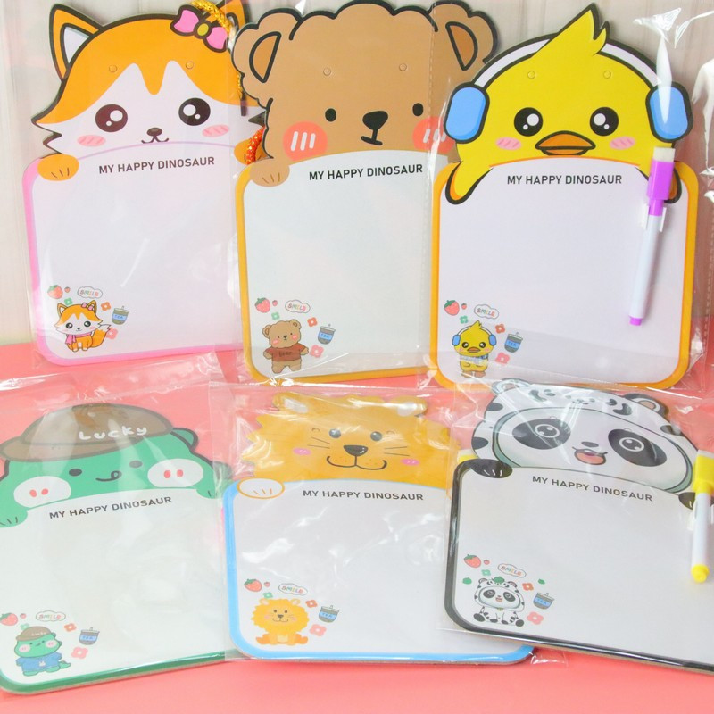 

Papan Tulis Mini / Papan Tulis Karakter Hewan / Drawing Board / Papan Tulis dan Spidol
