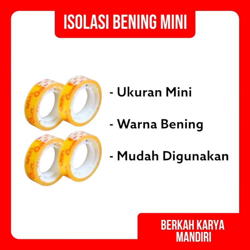 

1 Slop Isi 12 pcs Selotip kado m2000 isolasi 12mm / solasi Hadiah kecil Solatip