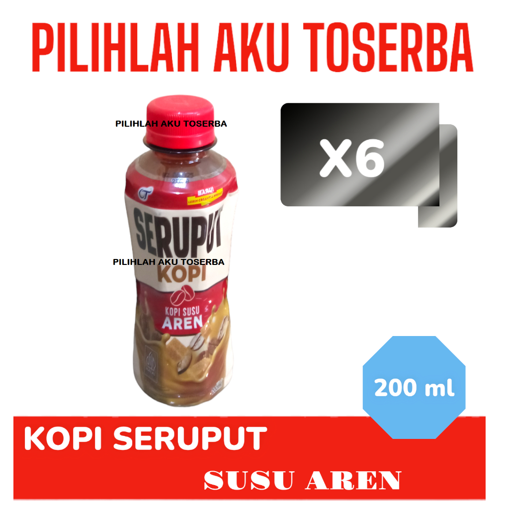 Kopi SERUPUT Kopi SUSU SI MANIS AREN 200 ml - ( HARGA 6 BOTOL )