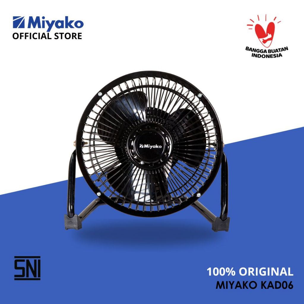 Kipas angin Miyako KAD06 kipas meja - Desk Fan - Hitam - [6 inch]