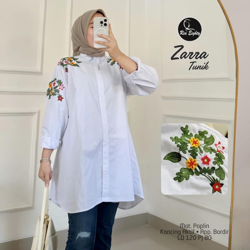 TUNIK JUMBO WANITA / LD 120CM PJ 80CM / KANCING DEPAN BUSUI / APP BORDIR / TUNIK HITAM DAN PUTIH