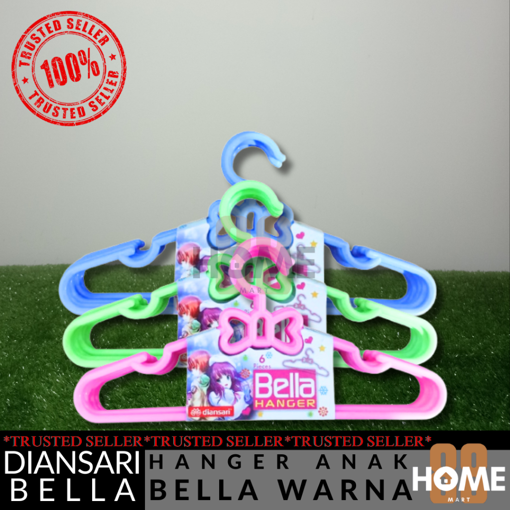 GROSIR 4SET DIANSARI BELLA GANTUNGAN BAJU ANAK / HANGER ANAK / GANTUNGAN ANAK BELLA ISI 6PCS