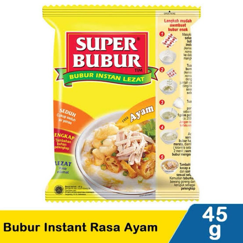 

Super Bubur Rasa ayam 45gr