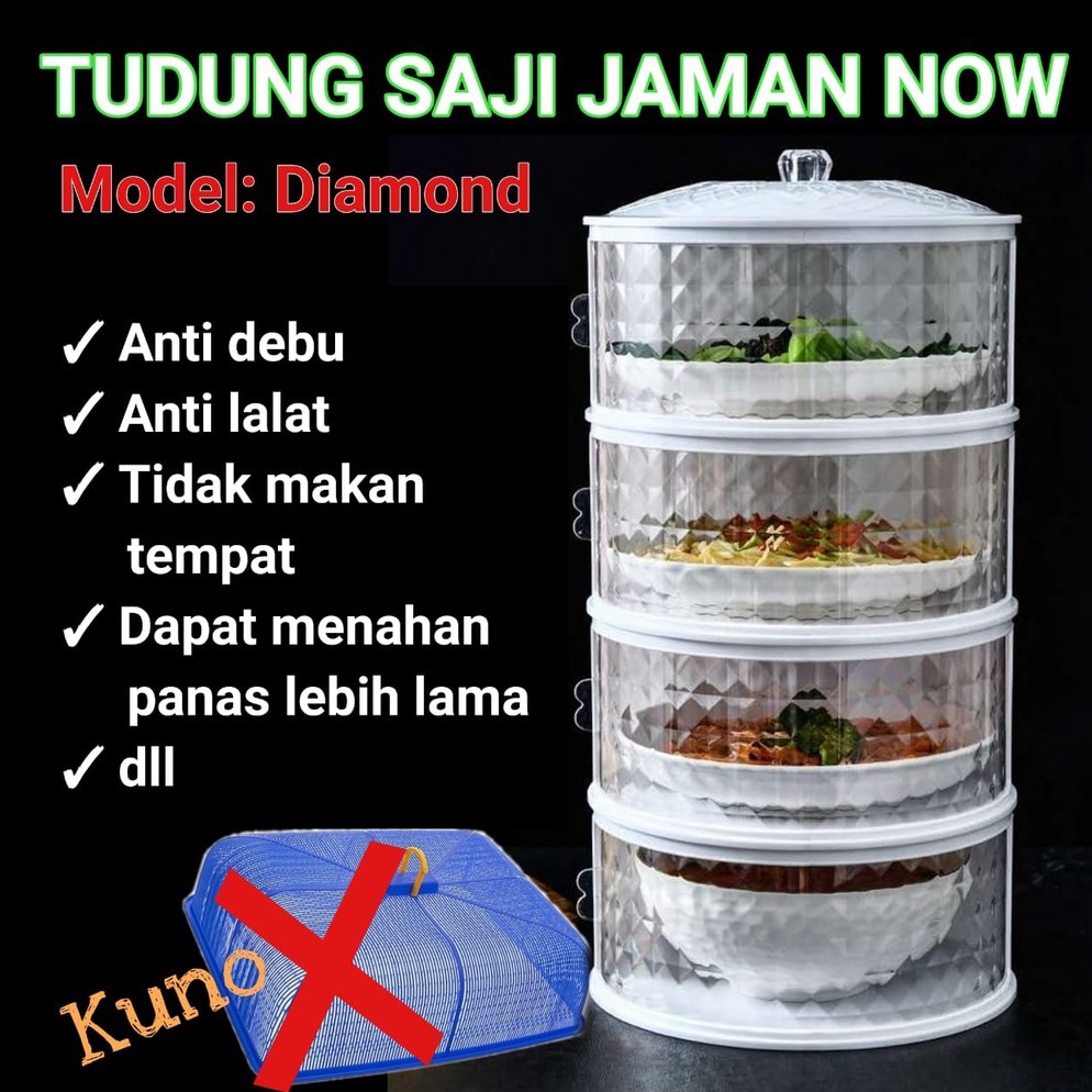 KODE B17P ORI TUDUNG SAJI SUSUN 4 MURAH MODEL DIAMOND BRAND TRITU