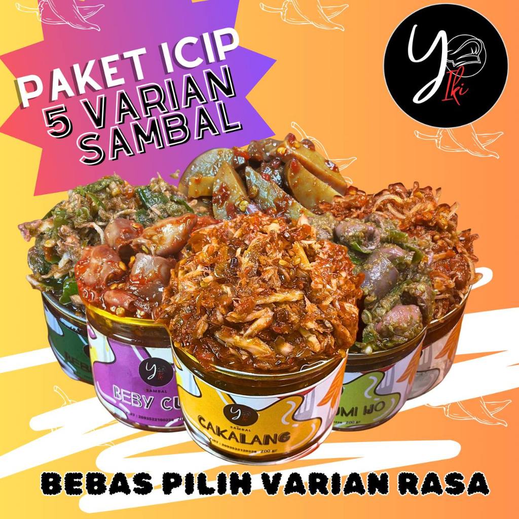 

YOIKI PAKET ICIP 5 VARIAN SAMBAL SUPER PEDAS