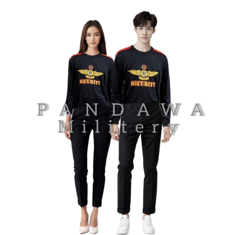 KAOS DEKER SECURITY HITAM LENGAN PANJANG TERBAIK