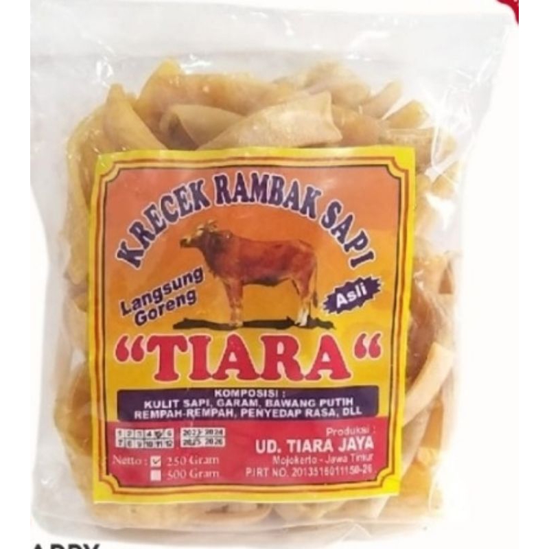 

Tiara Rambak Kulit sapi Langsung goreng 250gr