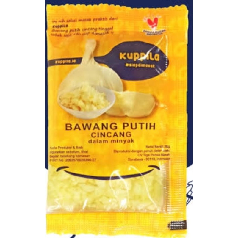 

Kuppila Bawang putih cincang dalam minyak 1 Renceng 5 sachet