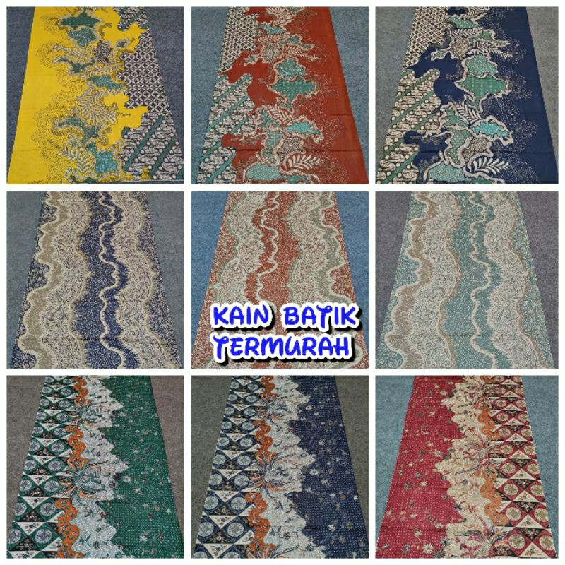 TERMURAH Kain Bakal Batik Pekalongan Bahan Katun Premium Berkualitas Motif Elegan Modern Seragam Kan