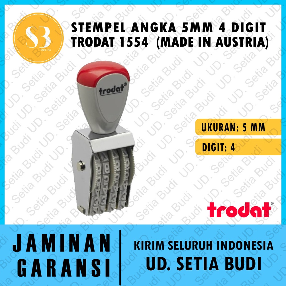

Stempel Angka 5mm 4 Digit Trodat 1554 Made in Austria i G8M8
