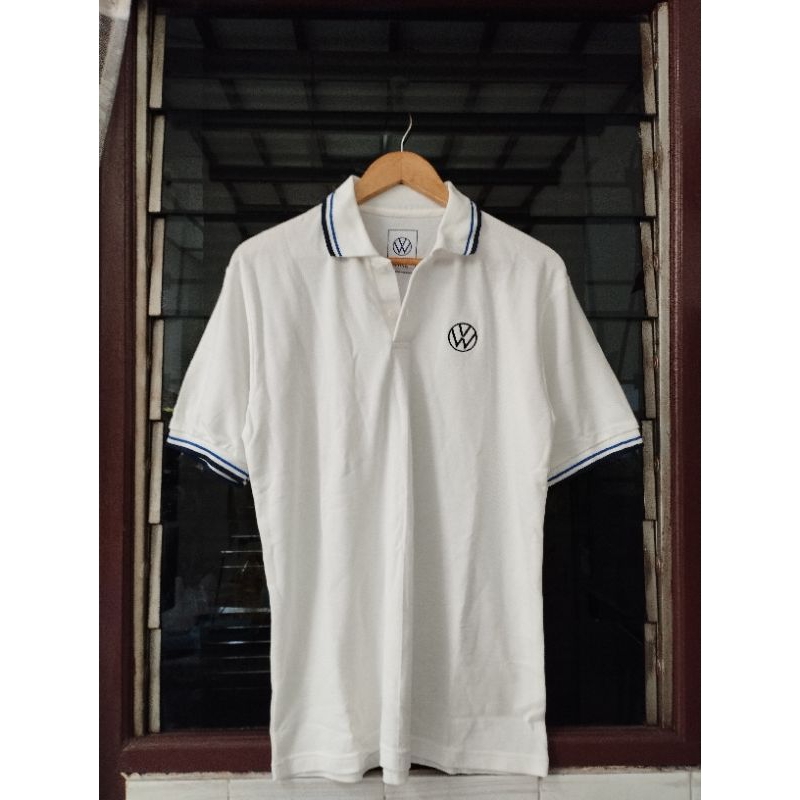 BARU Polo Shirt Pria Volkswagen VW Putih size XXL