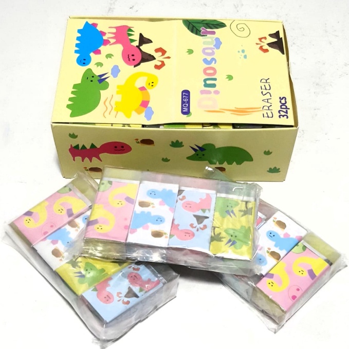 

KODE S3L3 Harga Grosir 1kotak32pcs Penghapus Eraser Besar Karakter DINOSAURUS