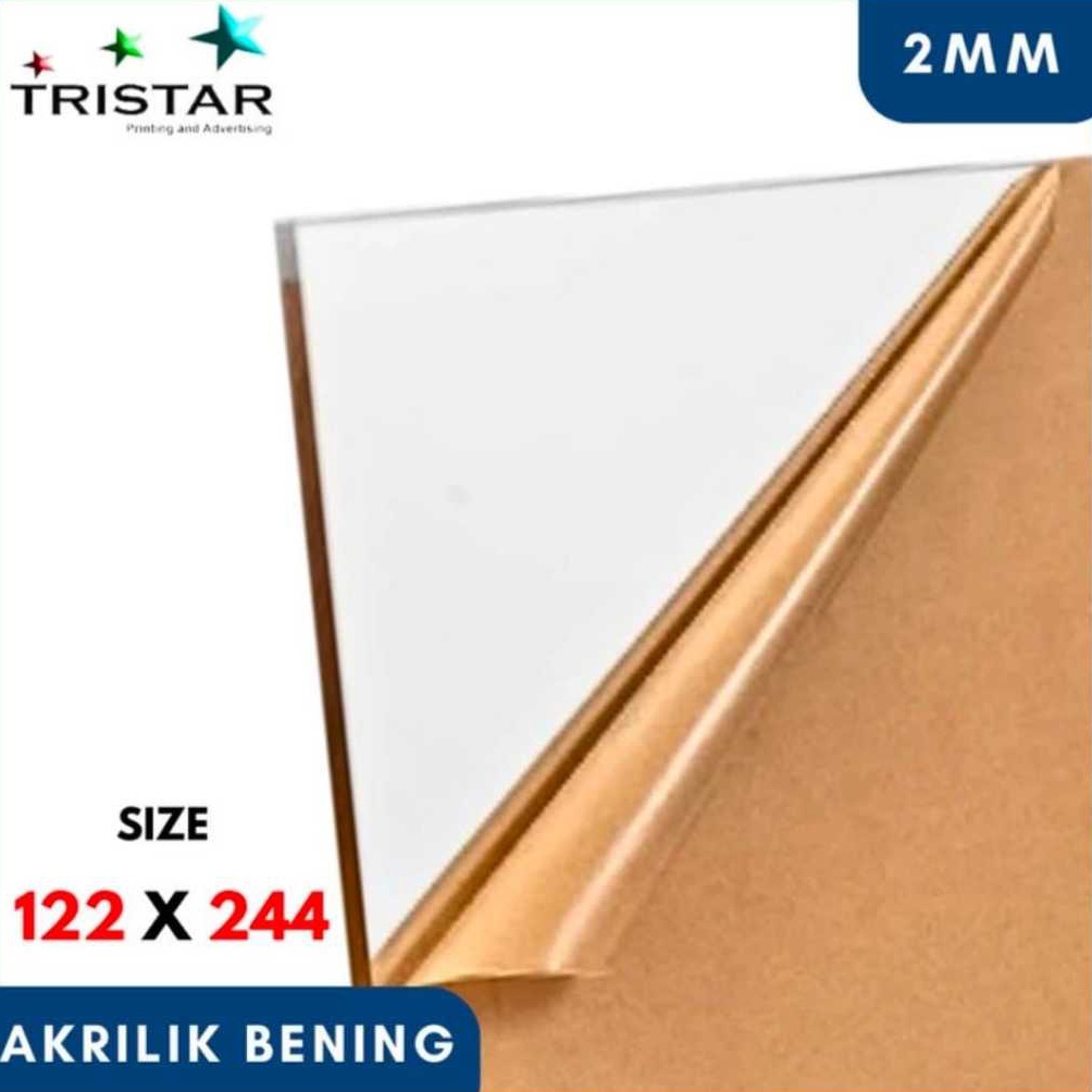 AKRILIK LEMBARAN BENING MERK STAR ROYAL 2MM UKURAN 122 x 244cm  ACRYLIC SHEET CLEAR BENING TRANSPARA