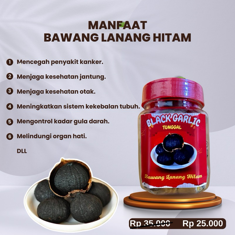 

BAWANG HITAM TUNGGAL / BAWANG LANANG HITAM / 85 gram