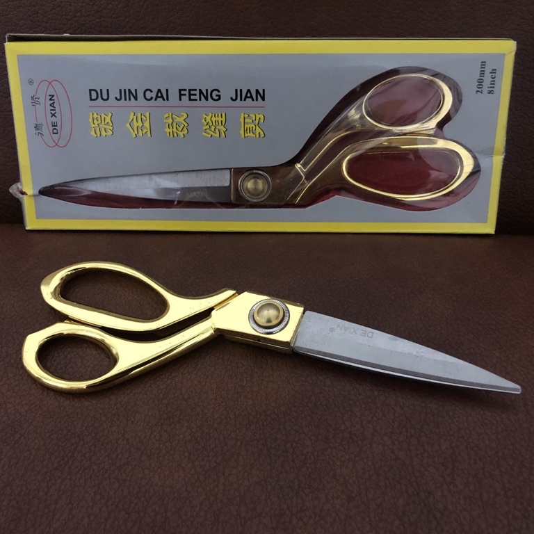 

KODE J4G7 gunting kain tajam pegangan EMAS 8 inch dan 9 inch