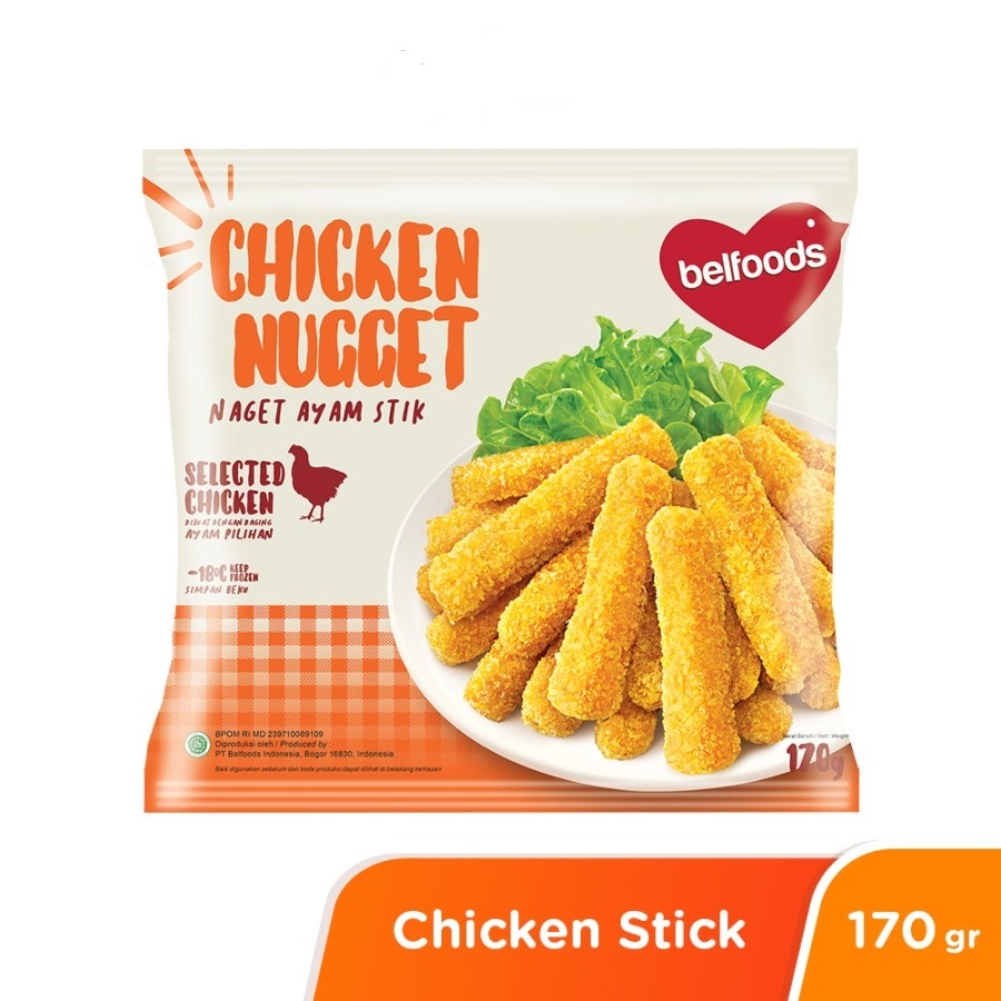 

CHICKEN STICK BELFOODS 170GR NAGET STIK AYAM HALAL