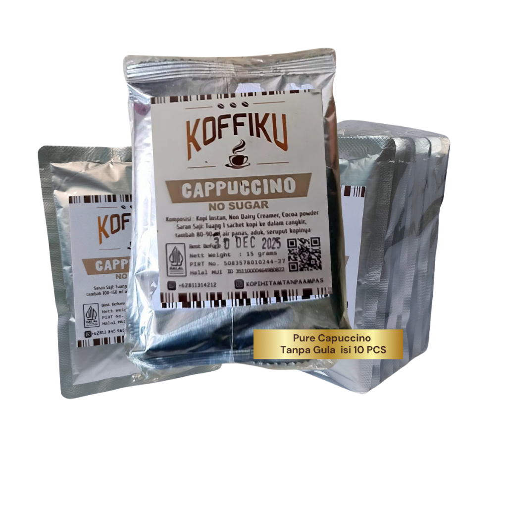 

Capuccino Tanpa Gula Instant Pure Bubuk Cappucino isi 10 Pcs