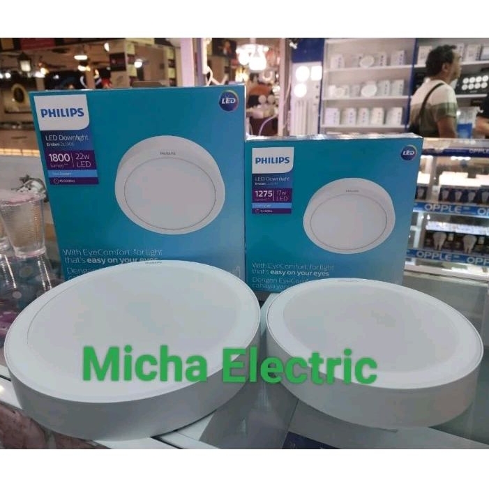 Downlight Philips Eridani 17W Outbow/ LED Panel Philips Eridani 17W Bulat Outbow
