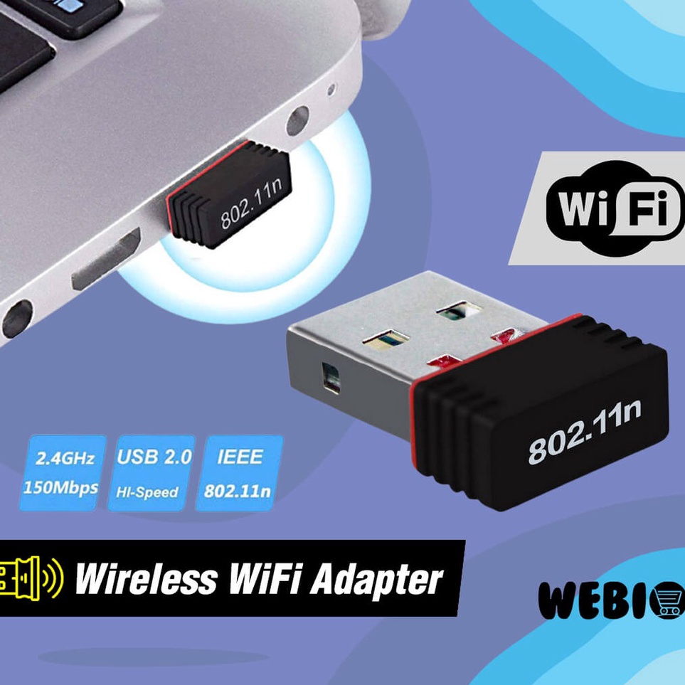 KODE H28D USB WiFi Adapter Dongle Wireless Mini Receiver PC Laptop Komputer Donggle WiFi Eksternal 8