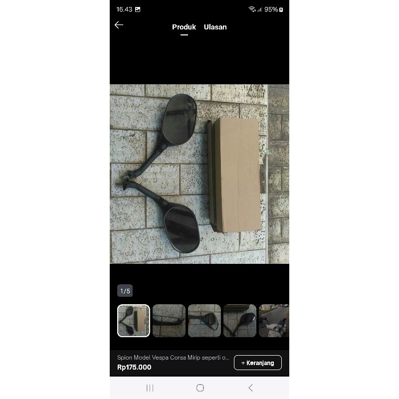 spion replika vespa corsa import baru nyaru cakep drat 12 pnp ke vespa corsa yang original belum rub