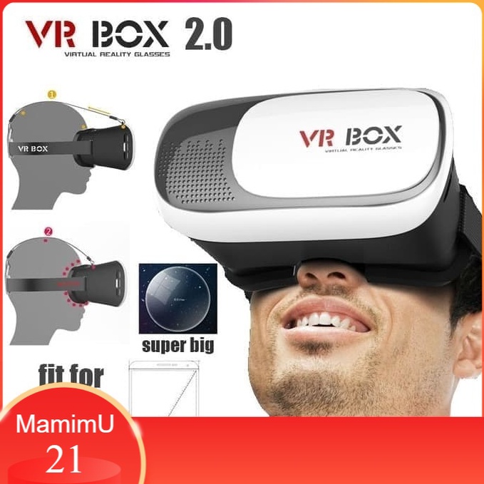 KODE A25B VR BOX  3D Glasses  Smartphone Virtual Reality Kacamata 3D Vidio Film 3D Video 36 Game VR