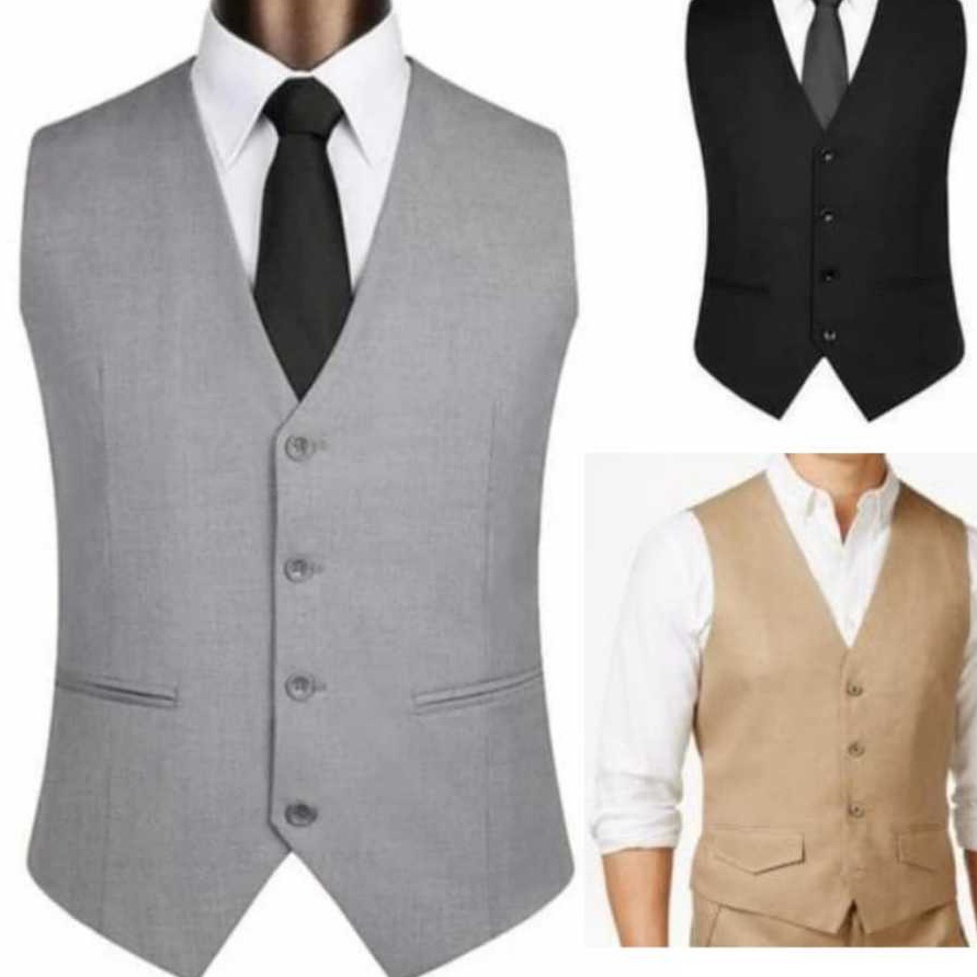 Murah Iqmu Fashion  Rompi Pria Slimfit Rompi Jas Formal Dalaman Jas Pria