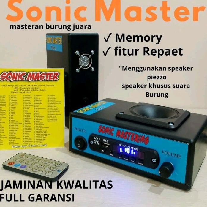 Terbagus Masteran burung Sonic master murai MP3 speaker paling bagus terlaris