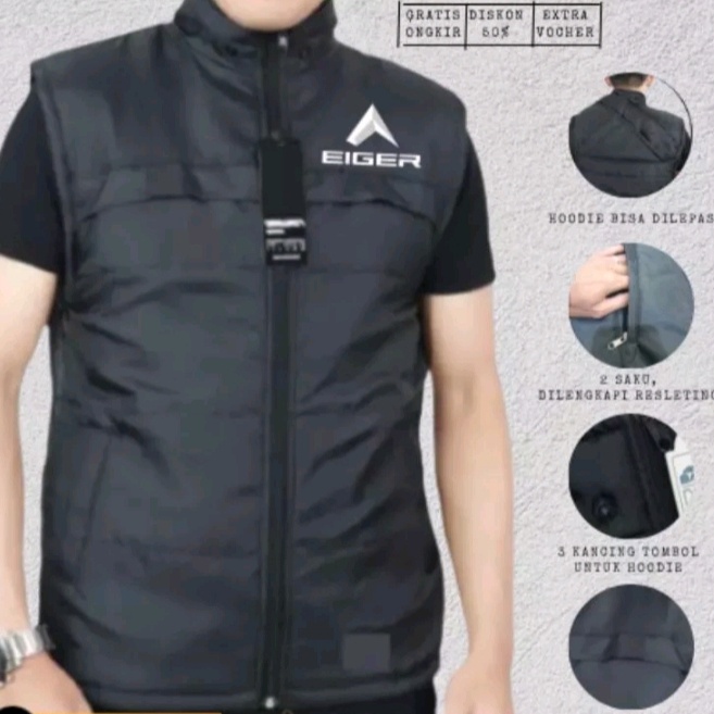 FG2 ROMPI PARASUT PRIA  Rompi motor outdoor tebal  Rompi macing termurah  Rompi polos anti angin ant