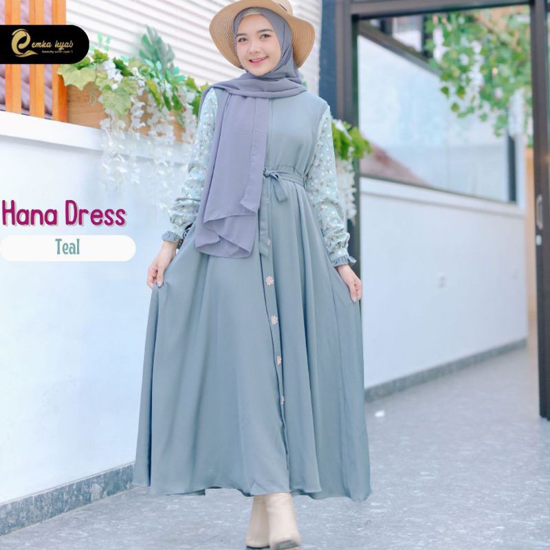 [READY] Gamis Perempuan Dewasa Hana Dress by Emka Hijab