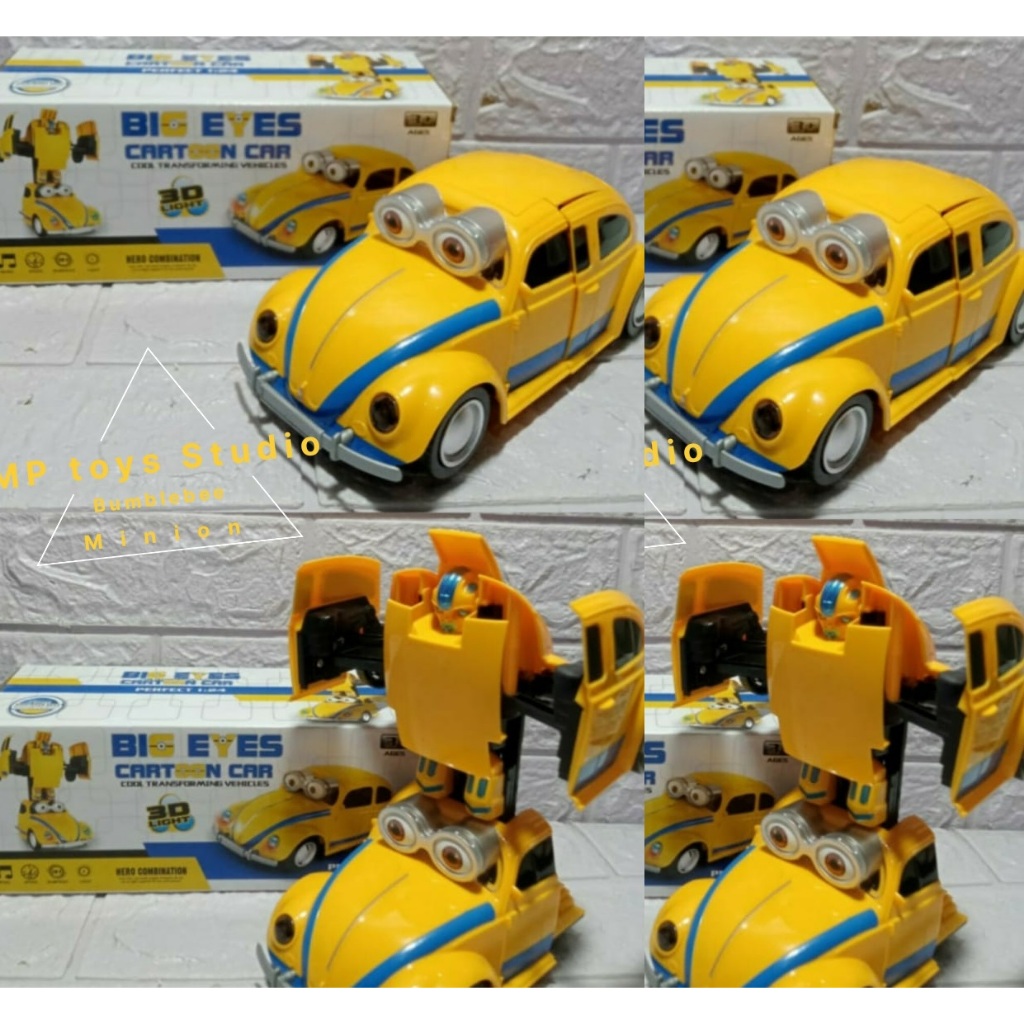 Minion mobil trsnform toys robot minion MAINAN ANAK MOBIL TRANSFORMERS ROBO TRAIN KERETA BERUBAH  RO
