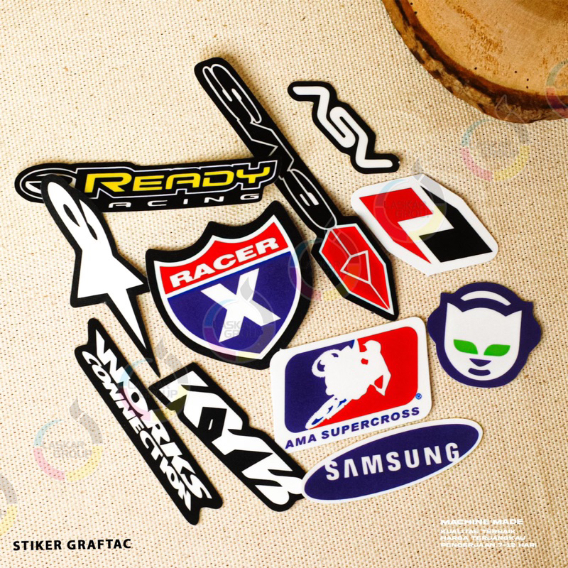 

costume stiker costum logo satuan sticker cutting jualan waterproof vinyl