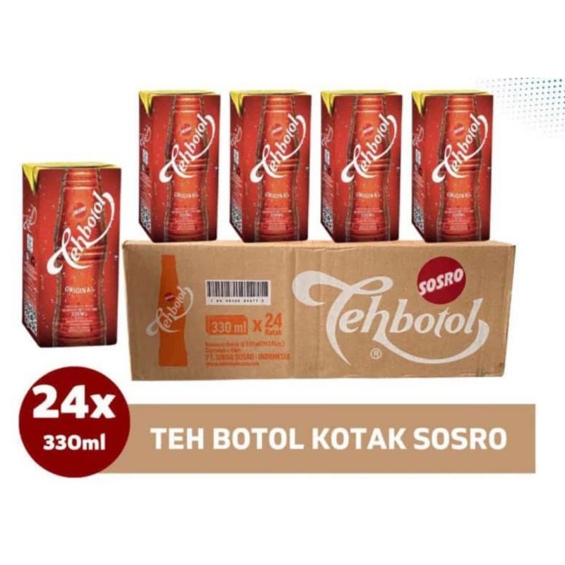 

Teh Botol Sosro Kemasan Kotak 330 ml isi 24 pcs