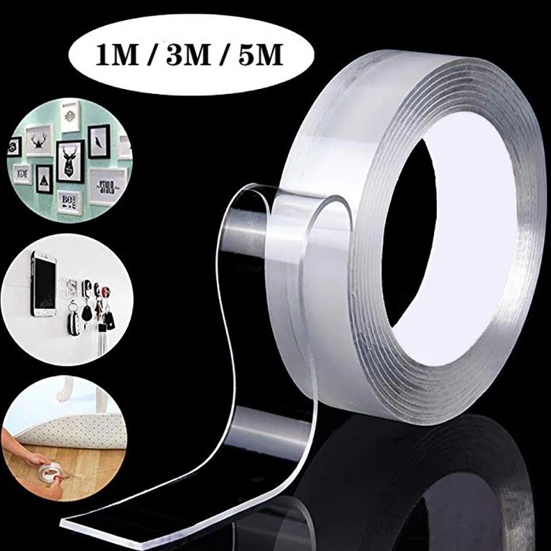 

TERMURAH nano double tape bening tahan air waterproof magic tape 3m 5m ready