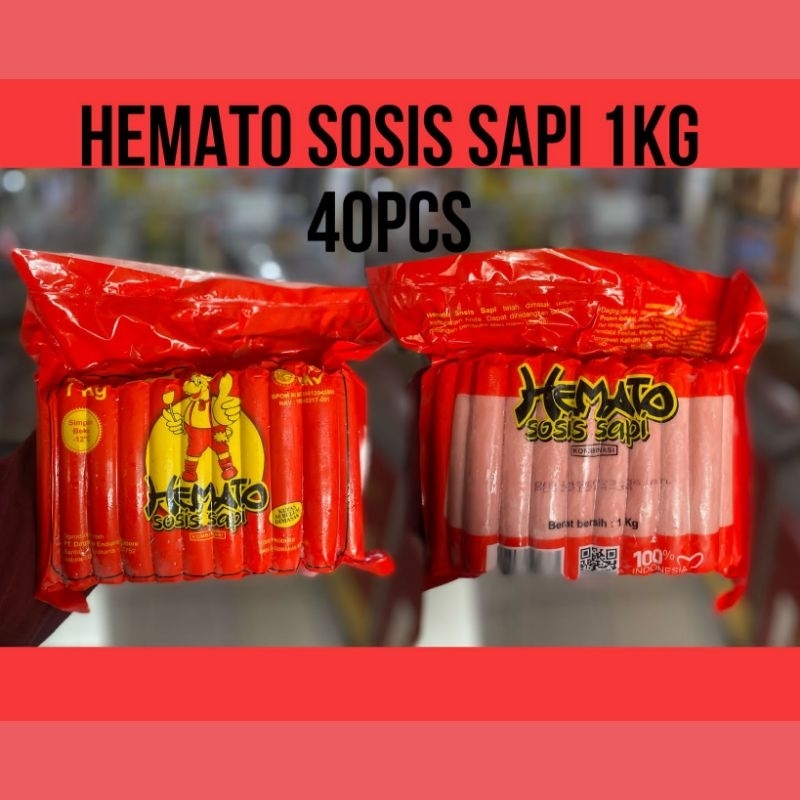 

HEMATO SOSIS BEEF ISI 40pcs / 30 pcs