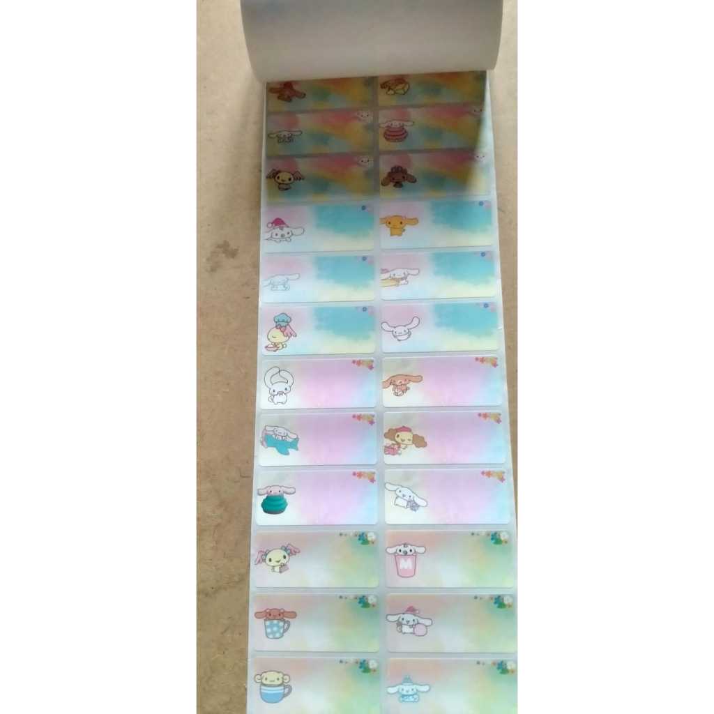 

Cinnamoroll colorful Label nama sticker label name waterproof