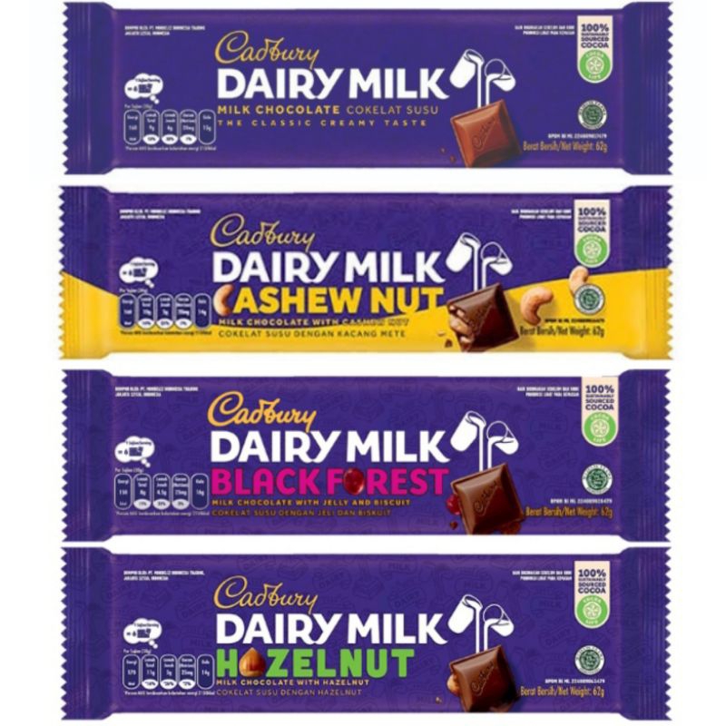 

Cadbury Bars 62gr