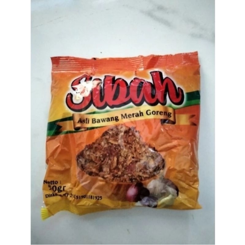 

Bawang Goreng sibah 50gr kemasan PerPCS