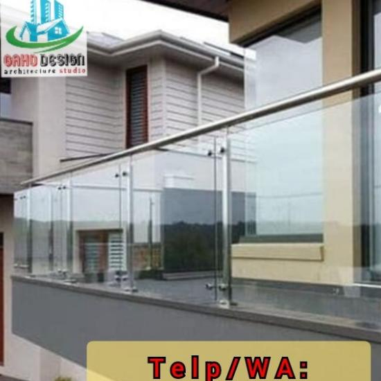 Railing Balkon + Kaca Tempered