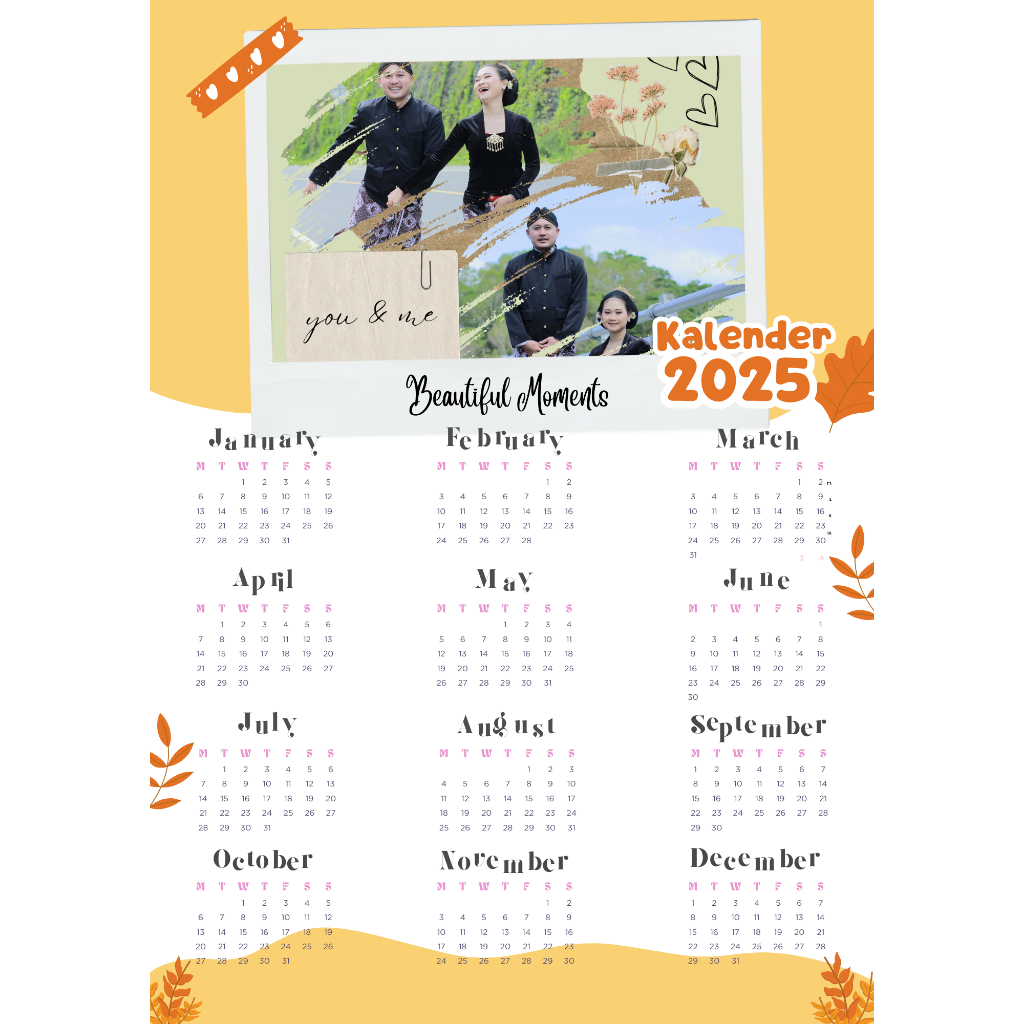 

Kalender 2025 Custom murah 13 dan 14 Photo kado souvenir