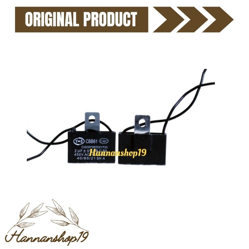 Kapasitor kipas angin 2 kabel GMC - Capasitor kipas angin 2kabel GMC model berdiri, duduk,dinding da