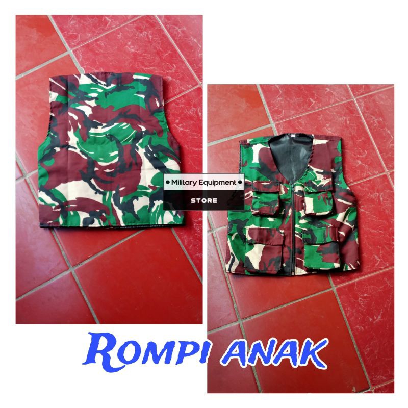 Rompi anak motif loreng malvinas - Rompi army anak - vest army anak