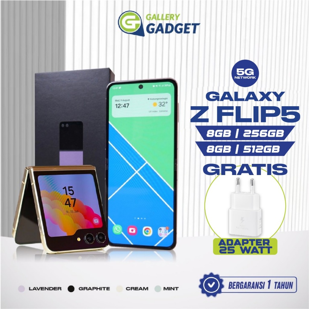 Samsung Galaxy Z Flip 5 5G 8/256 8/512 8GB 256GB 512GB Flip5 ZFlip ZFlip5 Smartphone Garansi Resmi