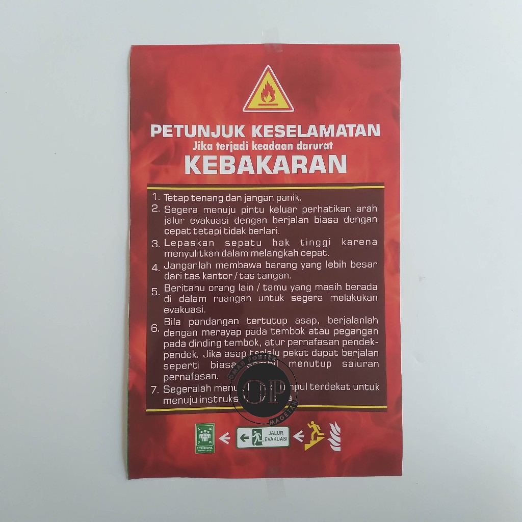 

Stiker Petunjuk Keselamatan Kebakaran - Stiker K3 - Stiker Kebakaran