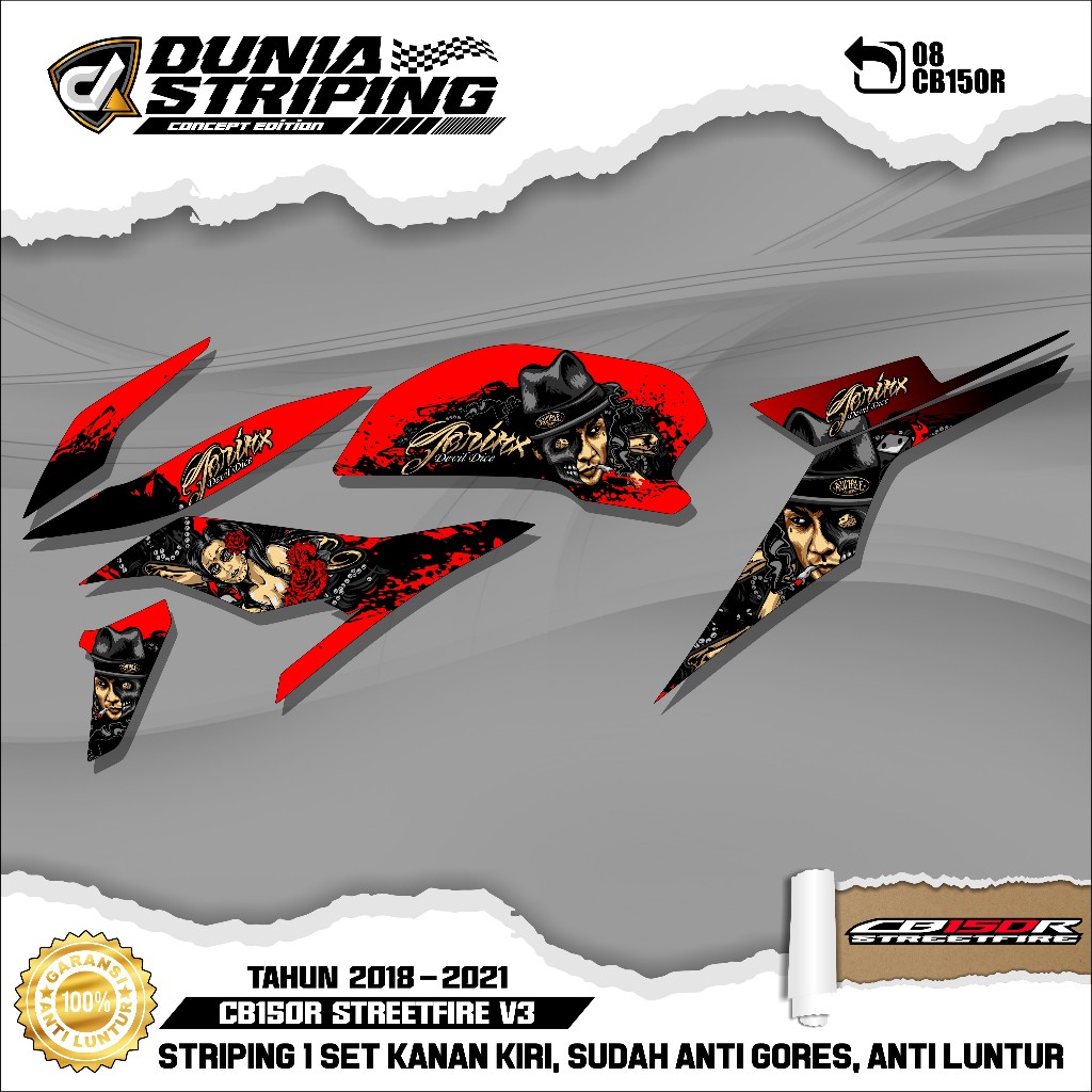 Striping Stiker Lis Variasi CB150R NEW Streetfire 2018/2019/2020