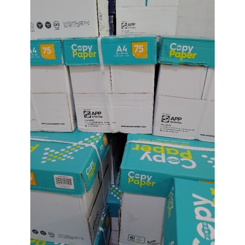 

kertas HVS A4 75 gram COPY PAPER 1 dus (5 rim)